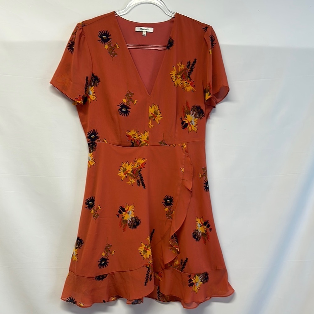 Madewell Posey Cactus Flower Mini Dress Size 6 EUC - Picture 2 of 5
